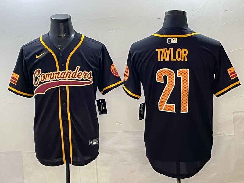 Men 2025 Nike Washington Commanders #21 Taylor Black 3th generation Joint Name Limited NFL Jersey 001